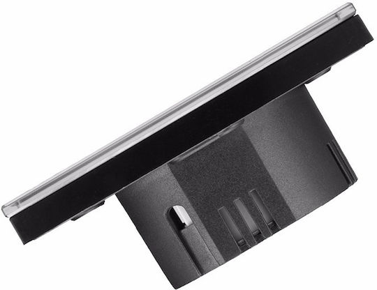 Techstar Tg02 Touch Switch Tempered Glass Modern Design Led Lighting Single Phase Black