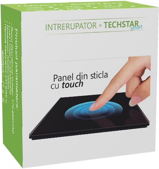 Techstar Touch Switch Tempered Glass Modern Design Led Lighting 2 Phases Black