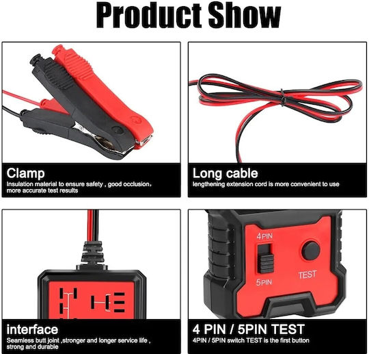 Auto Relais Kabeltester LED-Indikator Techstar Cnbj707 Kompatibel 4 5 Pins