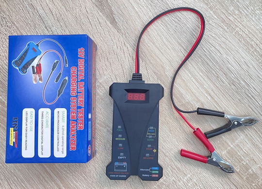 Digitaler Batterietester 12V Auto Batterien Techstar Voltmeter Lichtmaschinen-Ladesystem-Analyzer