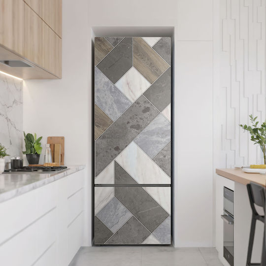Magnetisches Kühlschrank Wandsticker Geometrisches Design Fliesen 70x190 cm