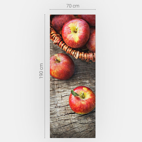 Magnetisches Kühlschrankabdeckung Widerstandsfähig Waschbare Äpfel Korb Rattan 70x190 cm