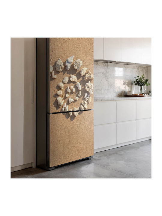 Magnetisches Wandsticker & Wandgemälde Schutzcover Kühlschrank Design Natürliche Spirale Steine 70x190 cm