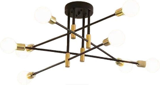 Alista Home Lustră Negru pentru 8 Becuri E27