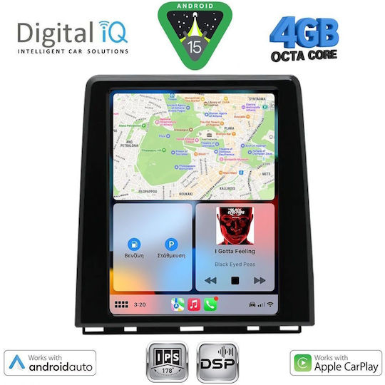 Digital IQ Car Audio System for Renault Clio / Captur 2019 (Bluetooth/USB/WiFi/GPS/Apple-Carplay/Android-Auto) with Touch Screen 4.1"