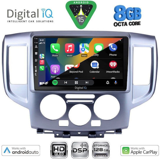 Digital IQ Car Audio System for Nissan NV200 2009-2020 (Bluetooth/USB/AUX/WiFi/GPS/Apple-Carplay/Android-Auto) with Touch Screen 9"