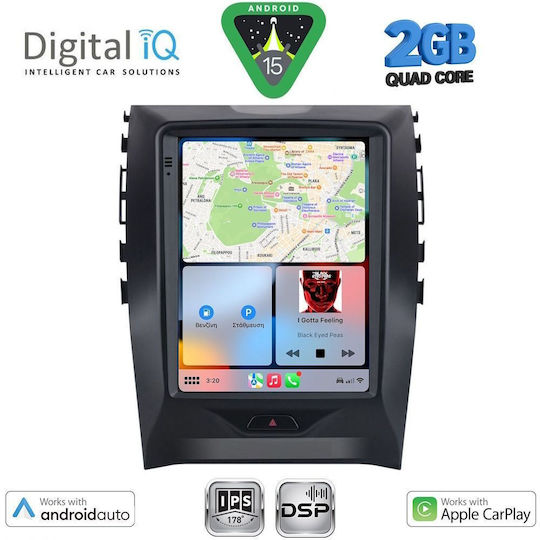 Digital IQ Ηχοσύστημα Αυτοκινήτου για Ford Edge 2015-2023 (Bluetooth/USB/WiFi/GPS/Apple-Carplay/Android-Auto)
