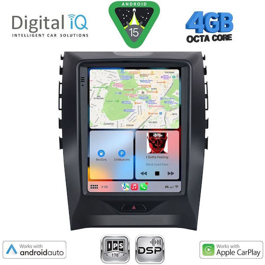 Digital IQ Auto-Audiosystem für Ford Kante 2015-2023 (Bluetooth/USB/WiFi/GPS/Apple-Carplay/Android-Auto)