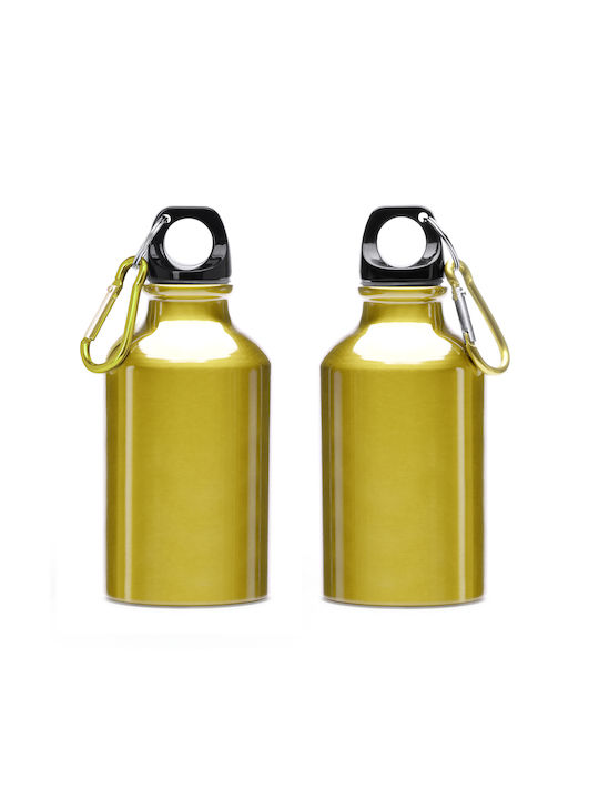 Sticla de apa Din aluminiu 330ml Galben