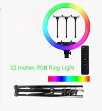 RGB Ring Light 55.88cm and Mobile Holder