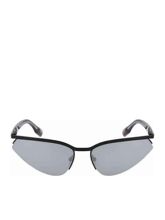 Karl Lagerfeld Damen Sonnenbrille mit Schwarz Metall Gestell und Gray Linse