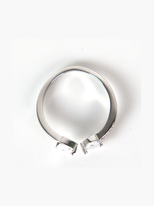 Damen Ring mit Zirkonia aus Silber