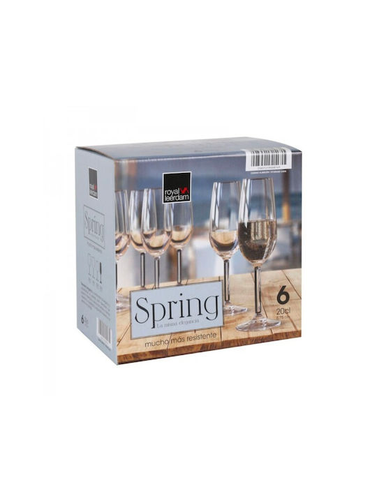 Soler Hispania Royal Leerdam Spring Set de pahare de sampanie / Vin alb din Sticlă Cu picior 200ml 6buc