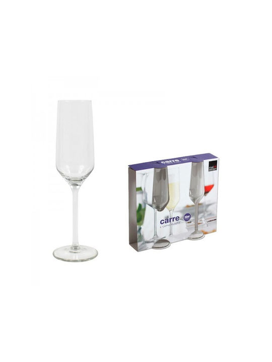 Soler Hispania Royal Leerdam Carre Set de pahare de sampanie / Vin alb din Sticlă Cu picior 220ml 2buc