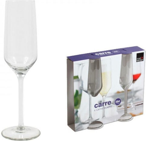Soler Hispania Royal Leerdam Carre Set Pahare De Sampanie Pahare Cu Picior Din Sticlă 220ml 2 Bucăți
