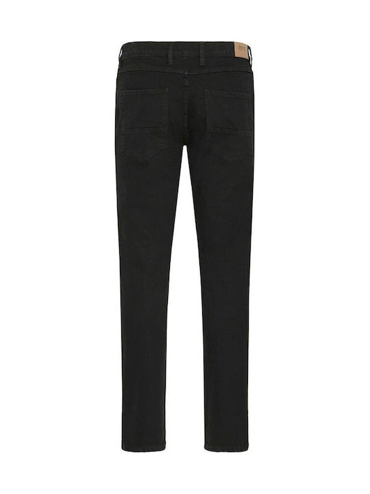 Men's Elastic Jeans Pants with Regular Straight Fit Black
