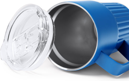 Nubex Becher Metallisch mit Deckel Gray 450ml
