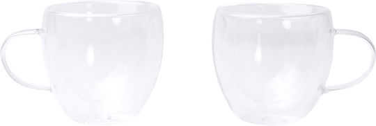 Robus Mug Glass Transparent 90ml 2pcs