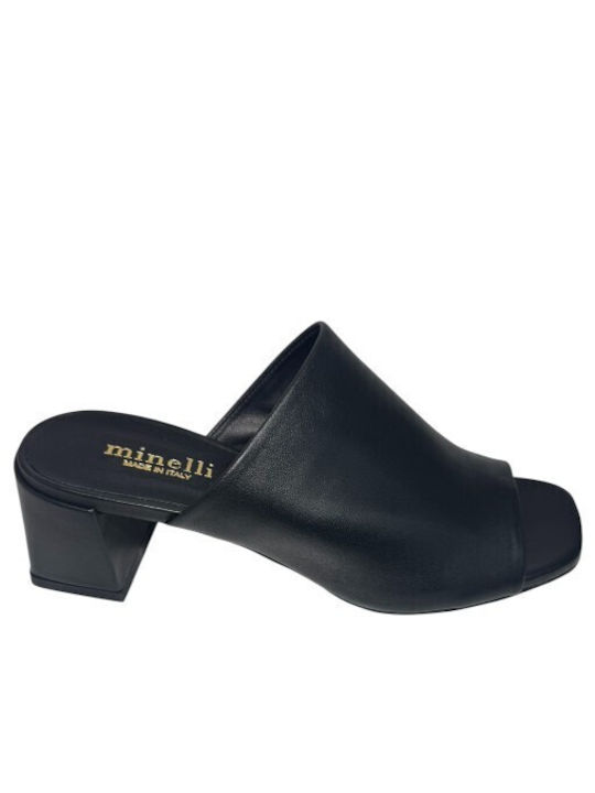 Mules with Heel in Black Color