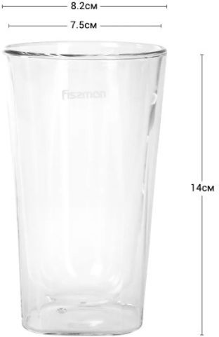 Fissman Set Cesti Espresso Din Sticlă Transparente 2 Bucăți