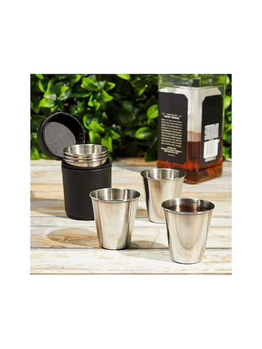 Pahare de shot din Oțel Inoxidabil în Culoarea Gri 30ml 6buc