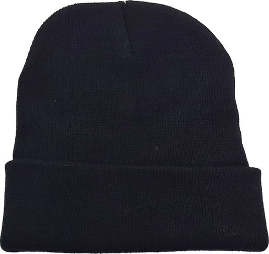 Beanie Ανδρικός Σκούφος Πλεκτός σε Μαύρο χρώμα