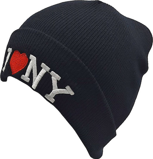 Beanie Ανδρικός Σκούφος Πλεκτός σε Μαύρο χρώμα