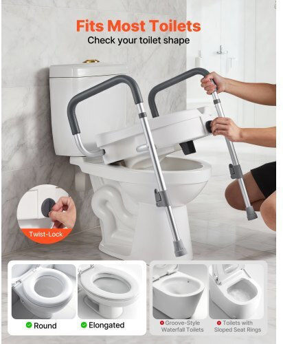 Vevor Toilet Seat Riser with Backrest 18cm DJXNSDSJGMTZUZOO9001V0