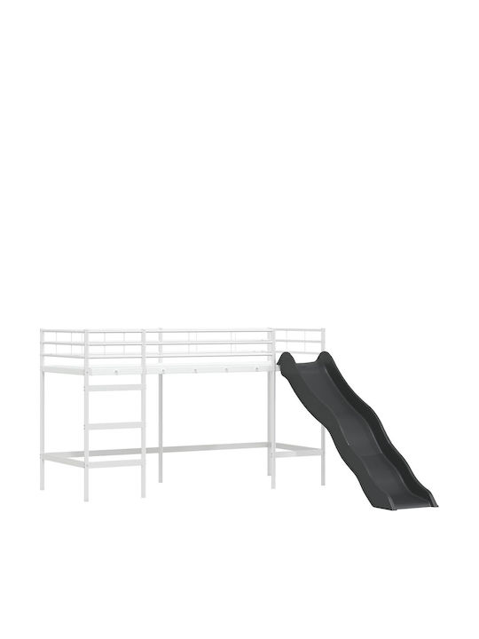 Kinderbett Hochbett Einzel Weiß für Matratze 90x190cm