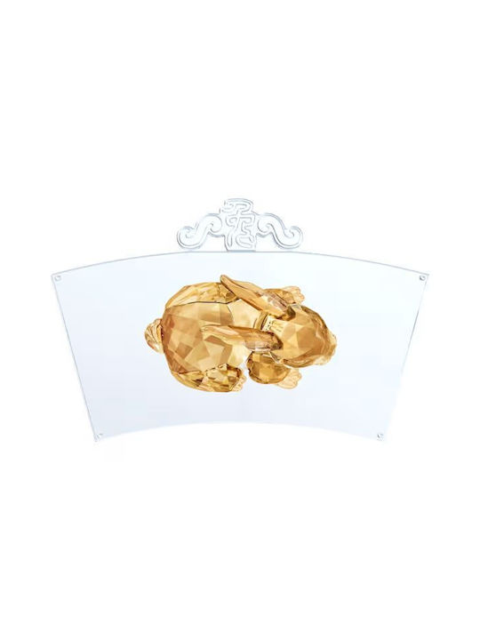 Swarovski Tischplatte Glücksbringer Gold 8.8x13.6cm 1Stück
