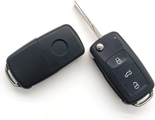 Techstar Klappmesser-Style 3-Tasten Autoschlüssel Schutzhülle Volkswagen – Nicht Abnehmbarer Fall