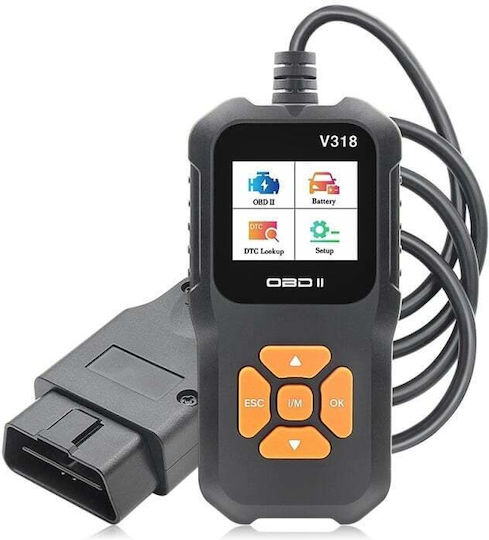Techstar V318 Auto Diagnostic Tester Read Clear Error Codes Lcd Battery Charging System Scanner Abs Code Read Clear Test Live Data Display