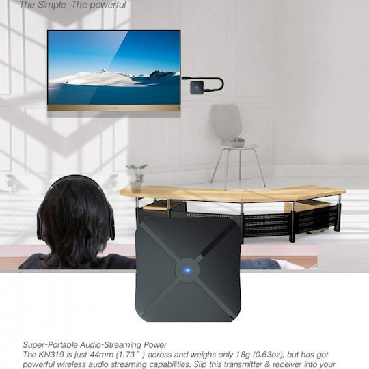 Techstar Kn319 Audio Transmitter Receiver Bluetooth 4.2 Wireless 2in1 True Stereo Tv Adapter 3.5mm