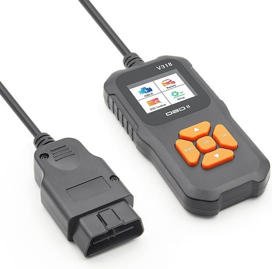 Techstar V318 Auto Diagnostic Tester Read Clear Error Codes Lcd Battery Charging System Scanner Abs Code Read Clear Test Live Data Display