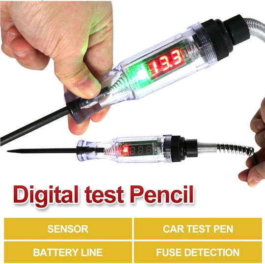Tester Circuit Electric Auto 6-24v Cu Clesti Sondă Ideal Pentru Diagnoza Sistem Baterie Auto