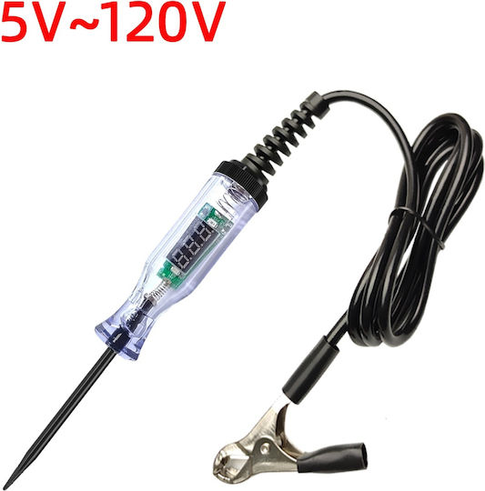 Tester Circuit Electric Auto 6-24v Cu Clesti Sondă Ideal Pentru Diagnoza Sistem Baterie Auto