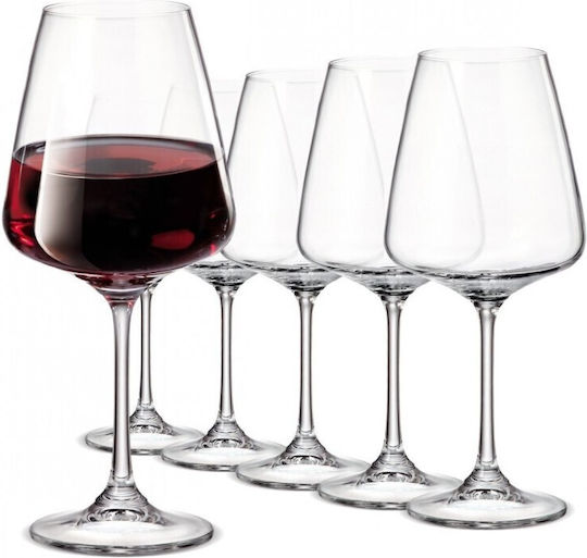 Bohemia Set of Glasses for White and Red Wine made of Crystal Red 450ml 0802468 6 Pieces Bohemia Set of Glasses for White and Red Wine made of Crystal Red 450ml 0802468 6 Pieces
