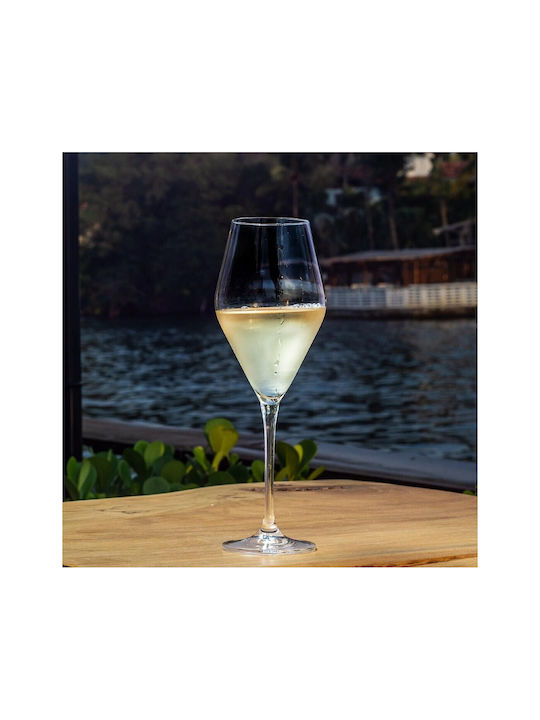 Bohemia Set of Glasses for White Wine made of Crystal in White Color 470ml 6pcs