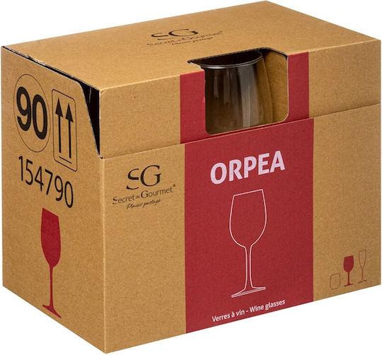 Secret de Gourmet Комплект Чаши за Бяло Вино от Стъкло На Столчета 360ml 154790 6 Броя