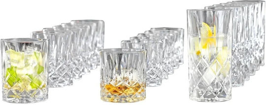 Nachtmann Set Pahare Pentru Apă Cocteiluri Whiskey Vin Alb Din Cristal 395ml 18 Bucăți