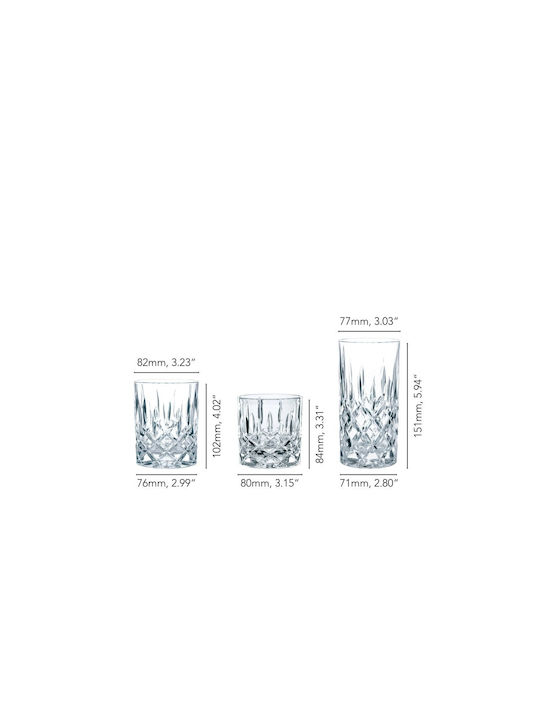 Nachtmann Set Gläser Wasser / Cocktail/Trinken / Whiskey / Weißwein aus Kristall 395ml 18Stück
