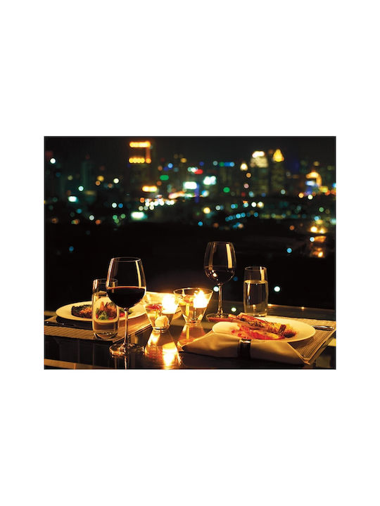 Ocean Madison Set of Glasses for White and Red Wine made of Glass in Red Colour 6 Pieces