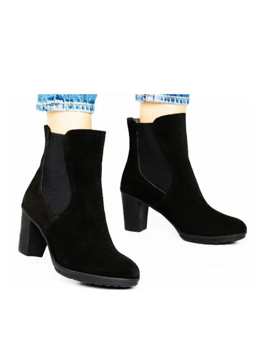 Adhare 2.0 Memory Cushion Suede Women's Ankle Boots with Medium Heel Black