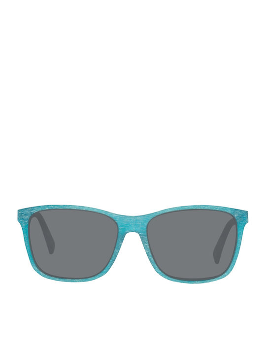 Just Cavalli Herren Sonnenbrille mit Türkis Kunststoff Gestell und Schwarz Linse JC730S 86A