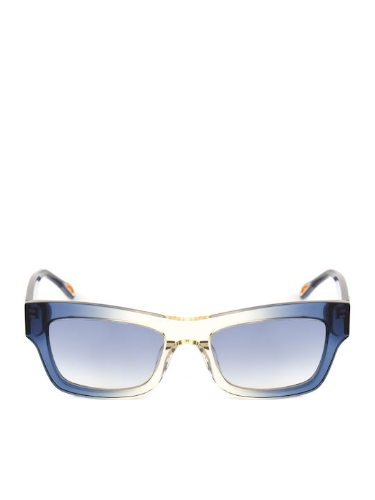 Zadig & Voltaire Unisex Sunglasses with Blue Plastic Frame and Blue Gradient Lens