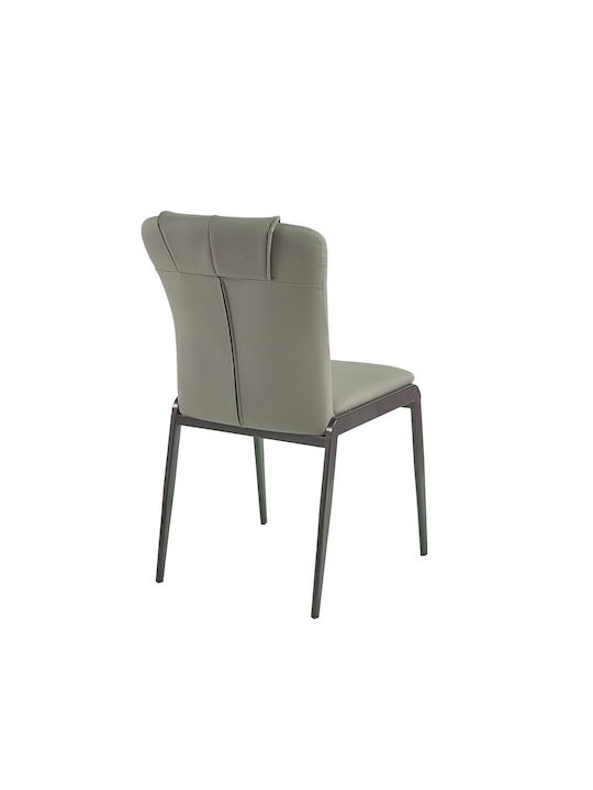 Andria Dining Room Metallic Chair Green 47x60x86cm 2pcs