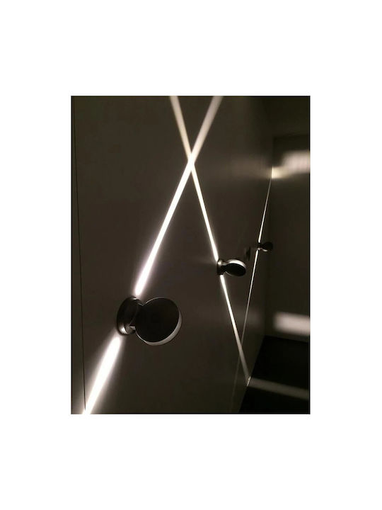 GloboStar Zeroda Wall-Mounted Outdoor Lighting LED IP65 9W with Cool White Light Double Beam 9.5x11x16cm