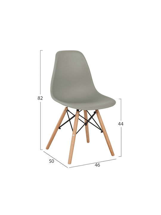 Twist Pp Stühle Speisesaal Grey 4Stück 46x50x82cm
