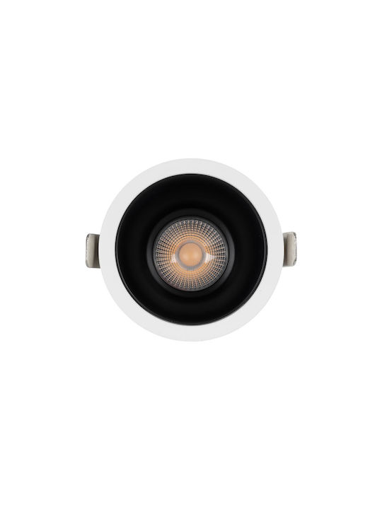 GloboStar Μεταλλικό Χωνευτό Σποτ με Ενσωματωμένο LED 8x8εκ.