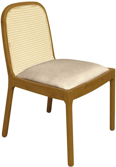 Henley Dining Room Fabric Chair Natural, Sand Beige 50x55x86cm 2pcs